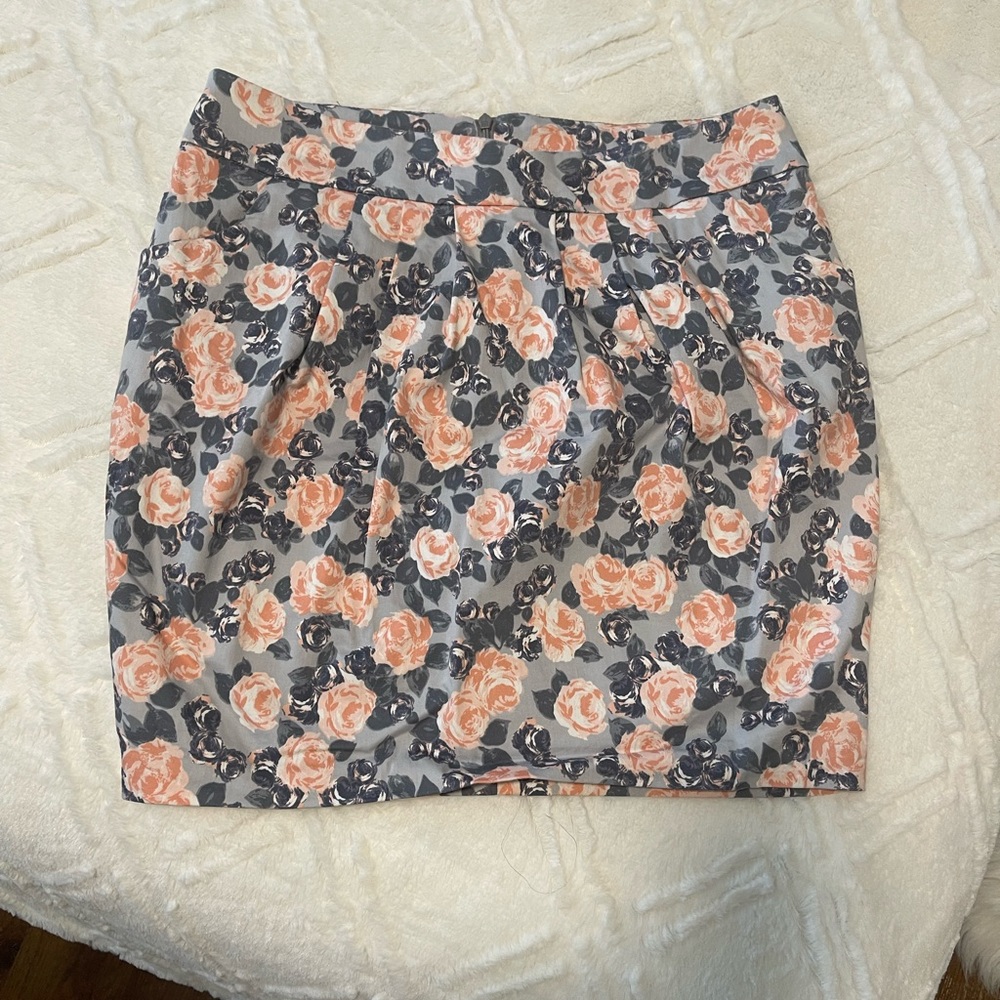 Mini skirt - floral print - Mohito